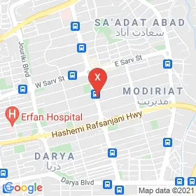 این نقشه، آدرس دکتر امین نجاتی متخصص روانشناسی در شهر تهران است. در اینجا آماده پذیرایی، ویزیت، معاینه و ارایه خدمات به شما بیماران گرامی هستند.