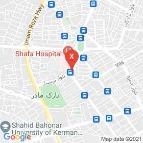این نقشه، نشانی دکتر مژده شفیعی متخصص اعصاب و روان (روانپزشکی) در شهر کرمان است. در اینجا آماده پذیرایی، ویزیت، معاینه و ارایه خدمات به شما بیماران گرامی هستند.
